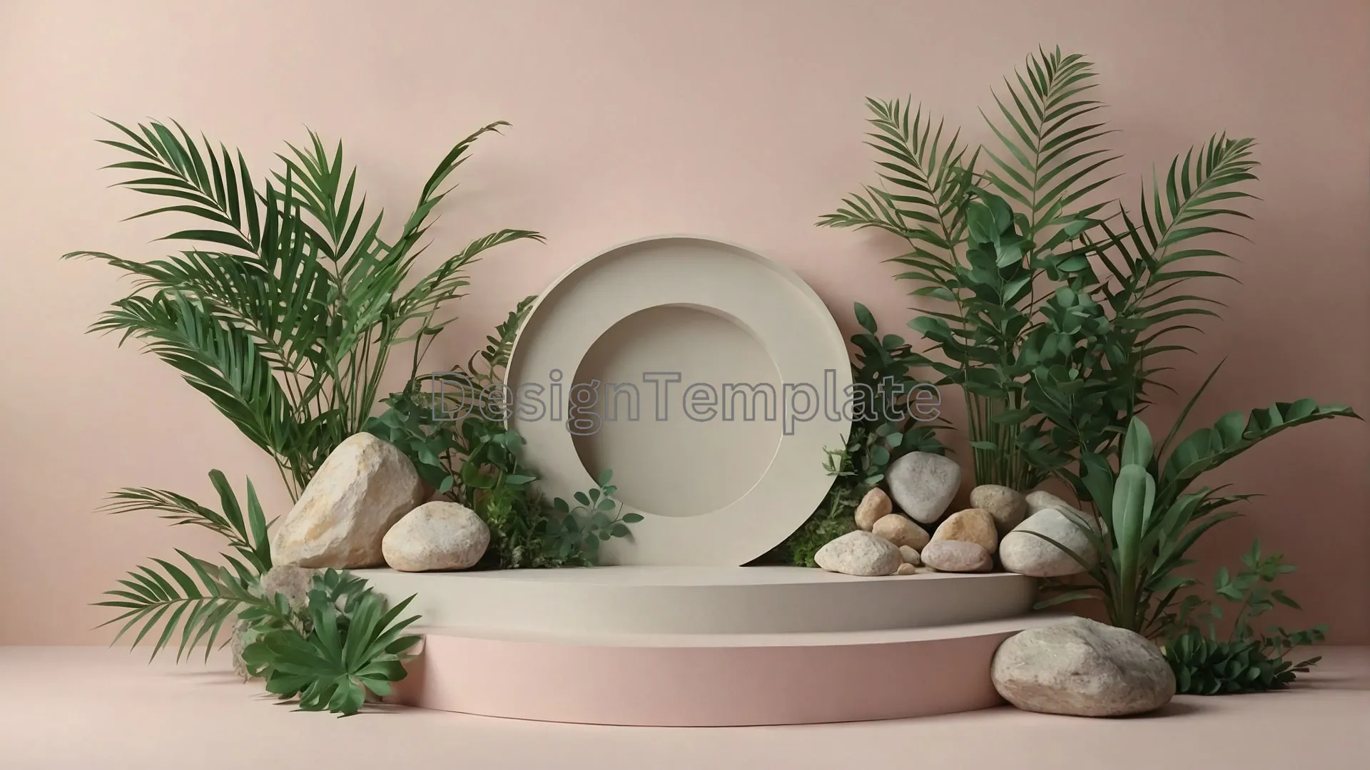 Elegant Minimalist Plant Frame Texture Background Photo